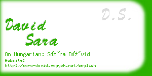 david sara business card